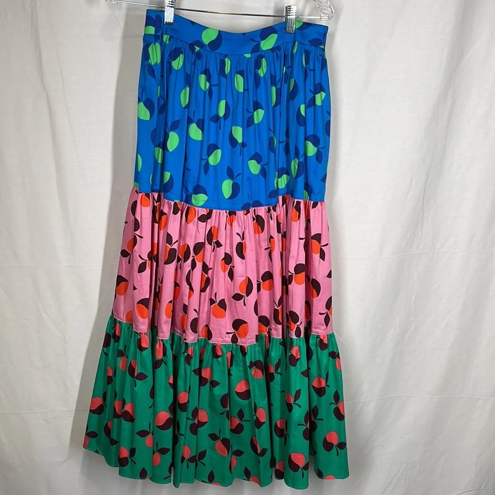 Kate Spade color block apple maxi skirt New size 8